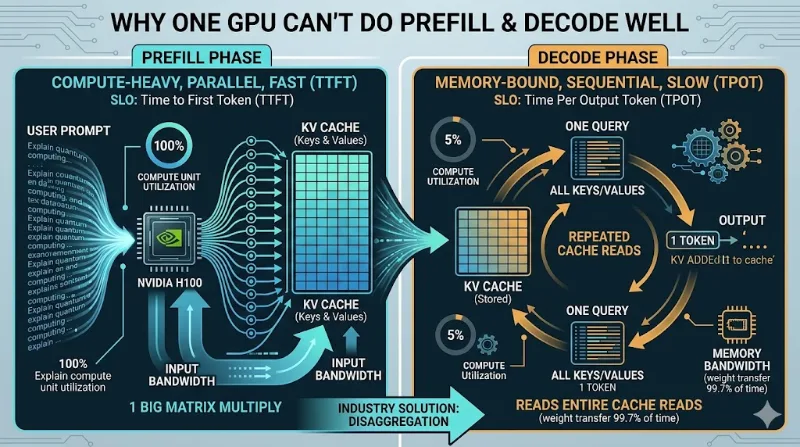 Prefill vs Decode — Why One GPU Can't Do Both Well
