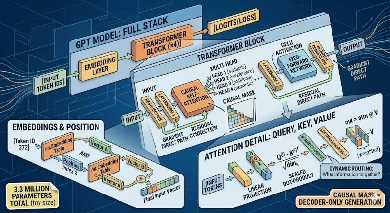 Building GPT from Scratch — Part 3: The Transformer Architecture