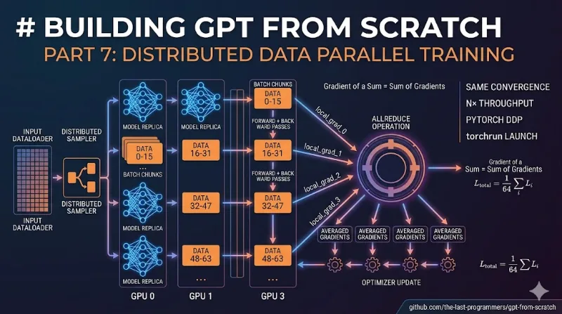 Building GPT from Scratch — Part 7: Distributed Data Parallel Training